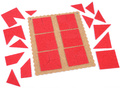 Прозрачный квадрат Воскобовича красный (игра к коврографу Ларчик)