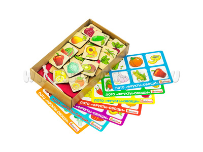 Лото "Фрукты-овощи" (42 фишки, 7 полей, АТ) (остатки)