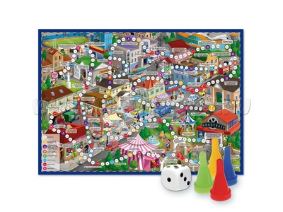 Игра-ходилка с фишками "В городе"