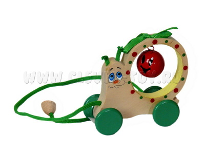 Каталка "Улитка-бубенчик" (дерево) (остатки)