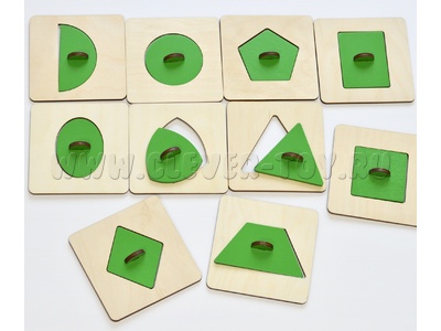 Вкладыши Монтессори "Геометрические фигуры"