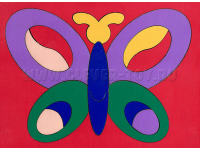 Мозаика "Сложи картинку. Бабочка" (15 деталей)