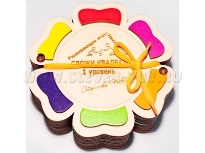 Сложи квадрат 1 уровень Никитина - Цветочек (дерево, производство Никитиных)