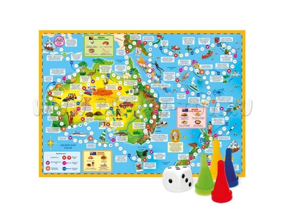 Игра-ходилка с фишками "Вокруг света. Австралия и Океания"