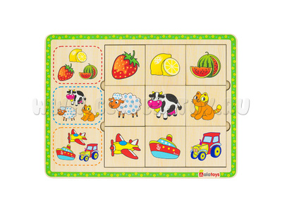 Пазл-ассоциации "Логика" (24*18 см, 9 карточек, основание)