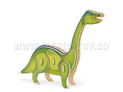 Пазл деревянный 3D "Бронтозавр"