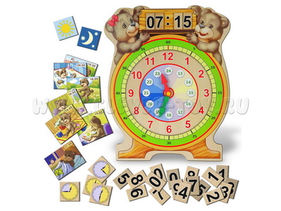Развивающая игра "Часы" (с карточками)