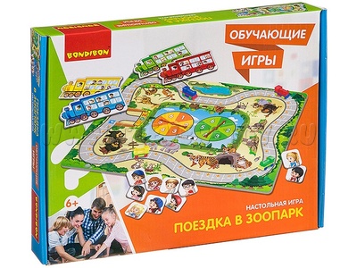 Обучающая настольная игра "Поездка в зоопарк"