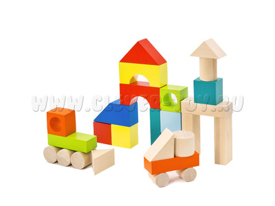 Конструктор "Городок" (окрашенный наполовину, 27 деталей)