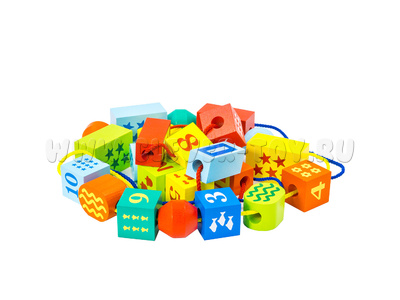 Конструктор "Шнуровочка" с цифрами (25 деталей)