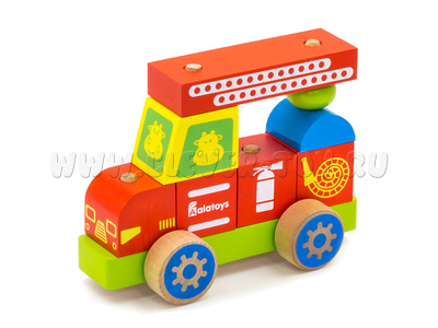 Конструктор-каталка "Пожарная машинка" (остатки)