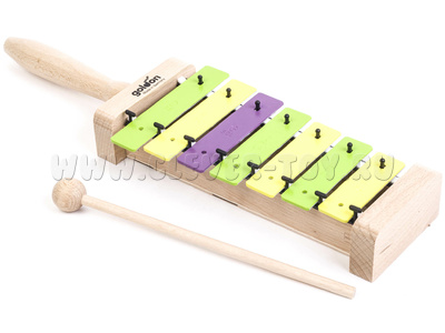 Металлофон. 7 разноцветных нот на ручке