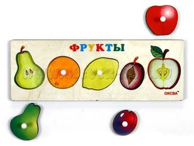 Рамка-вкладыш "Фрукты" (доска Сегена)