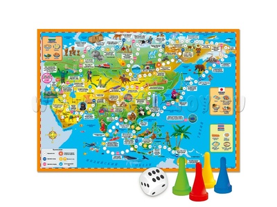 Игра-ходилка с фишками "Вокруг света. Азия"