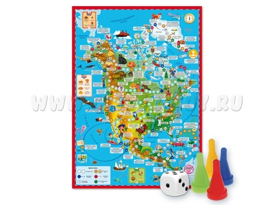 Игра-ходилка с фишками "Вокруг света. Северная Америка"