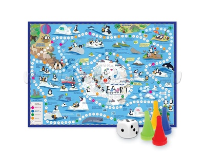 Игра-ходилка с фишками "Путешествие пингвинов. Антарктида"