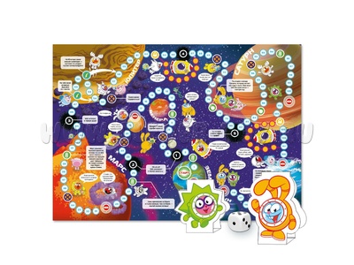 Игра-ходилка с фишками "Смешарики. Космическое приключение"