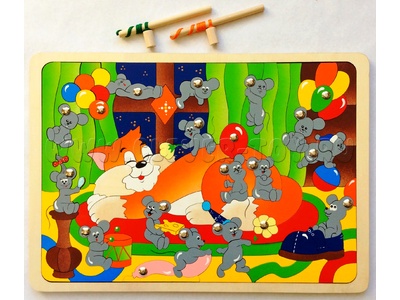 Мозаика магнитная "Мышиная охота" (124 детали) (остатки)