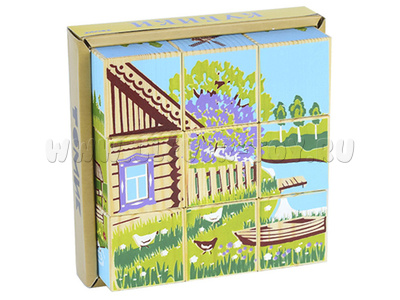 Кубики "Русская деревня" (9 шт.)