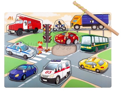 Пазл "Дорожное движение" (магнитная рыбалка)