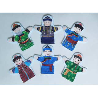 Набор рукавичек "Семья бурятская" 6 штук