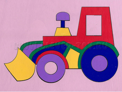 Мозаика "Сложи картинку. Бульдозер"