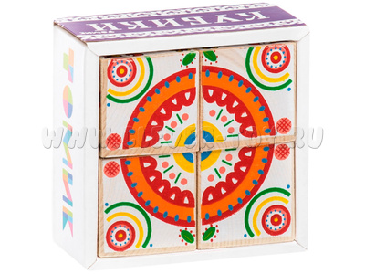 Кубики "Сложи рисунок: русские узоры"