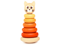 Пирамидка деревянная цветная "Котенок"