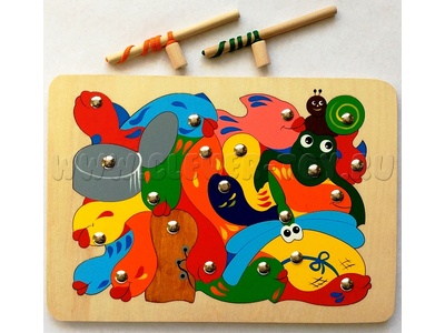 Мозаика магнитная "На пруду" (21 деталь) (остатки)