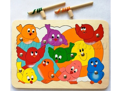 Мозаика магнитная "Птичий переполох" (21 деталь) - остатки