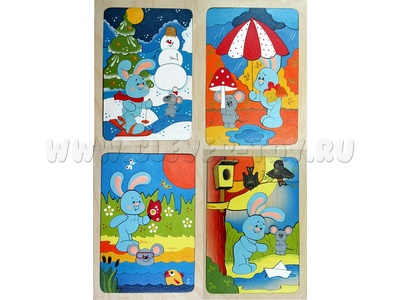 Набор мозаик "Круглый год" (4 шт, 114 деталей) - остатки