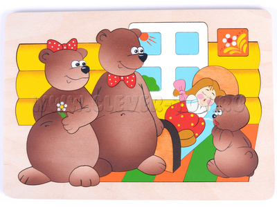 Мозаика "Три медведя" (40 деталей) - остатки