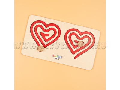 Межполушарная доска "Сердце" (красная)