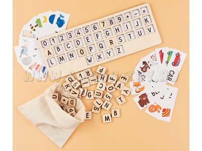 Набор "Английская раскладка" (буквы + 40 карточек) к ноутбуку "Алфавит"