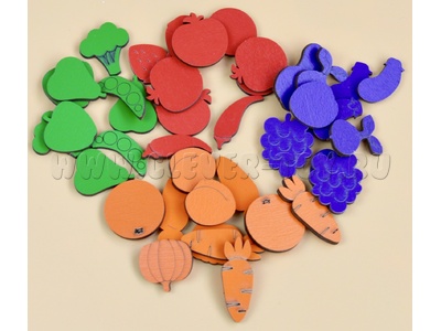 Дополнительные цветные детали для набора "Сундучок Фрукты-Овощи"