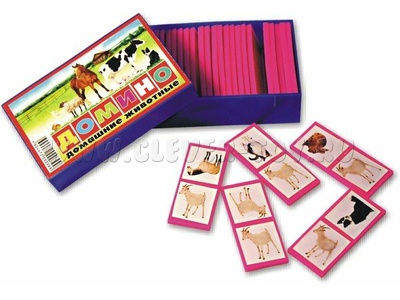 Домино "Животные" (пластик)