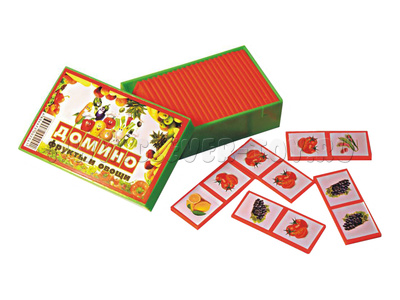 Домино "Фрукты и овощи" (пластик)