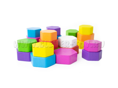 Логический набор "Учимся играя. Играем" по методике Е.Чаплыгина (дерево, 25 дет.)