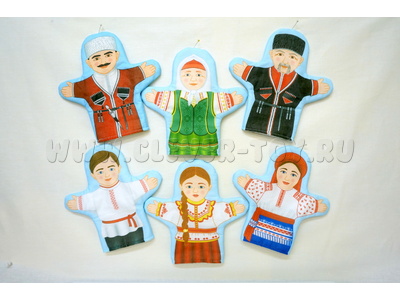 Набор рукавичек "Семья казаков" 6 штук