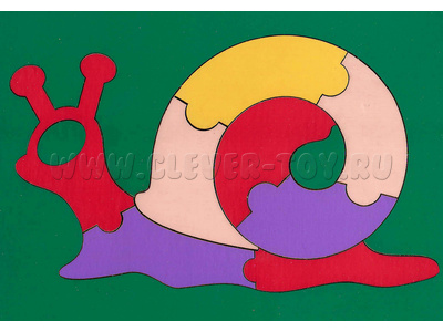 Мозаика "Сложи картинку. Улиточка" (10 деталей)