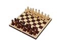 Шахматы обиходные парафинированные деревянные с темной доской