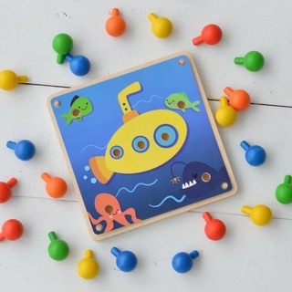 Карточка "Подводная лодка" для набора "Деревянная мозаика"
