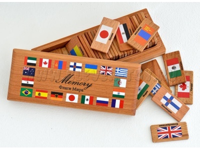 Мемори "Флаги Мира" (в деревянной коробке)