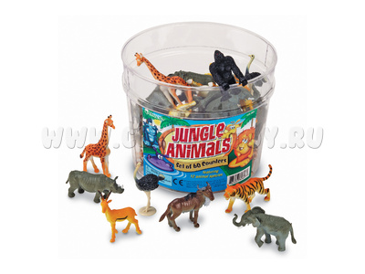 Игровой набор фигурок "Животные джунглей" (60 элементов)