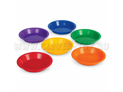 Цветные тарелки для сортировки (6 штук)