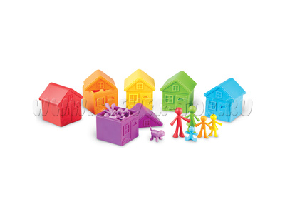 Игровой набор фигурок "Моя семья, с домиками для сортировки" (52 элемента)