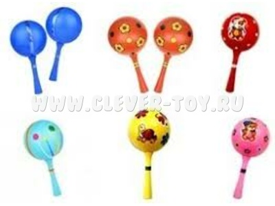 Маракас с картинками (пластик, 18см)