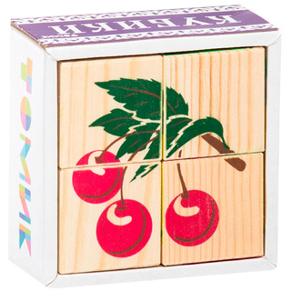 Кубики "Сложи рисунок: Фрукты-ягоды"