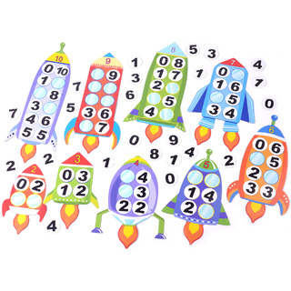 Набор магнитных полей и карточек "Состав числа "Ракеты"
