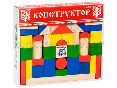 Конструктор "Цветной" (65 деталей)